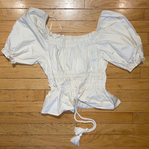 Brand New Moon River Smocked Square Neck Blouse - Picture 3 of 9